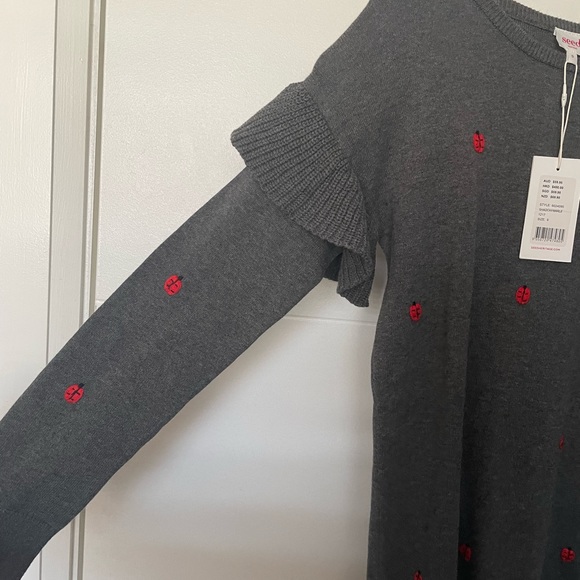 New Seed Heritage ladybug girl knitted dress size 9 - Picture 7 of 11